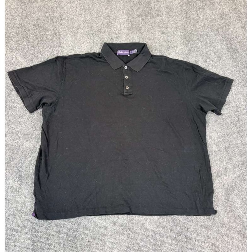 Ralph Lauren Purple Label Men's Cotton Polo Shirt XXL Italy Black